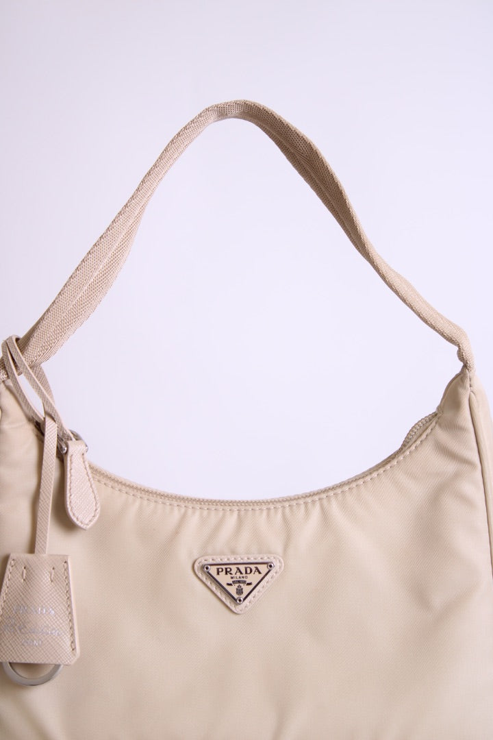 Beige Prada Nylon Mini RE 2000 Bag