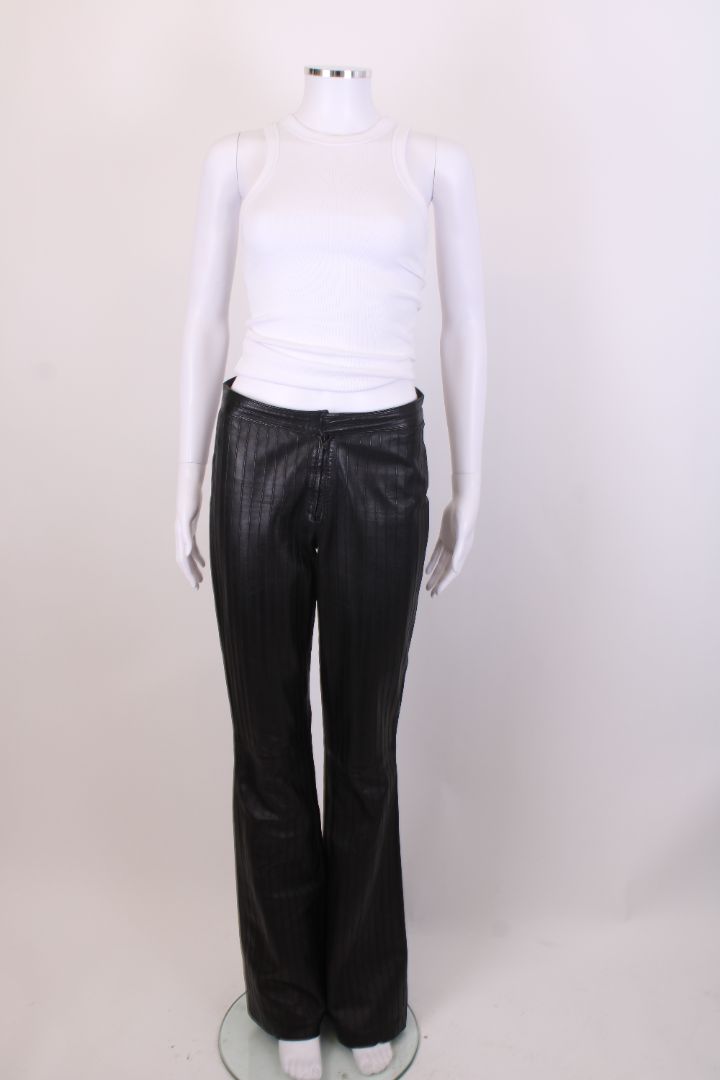 Gucci Tom Ford Leather Trousers Black 42