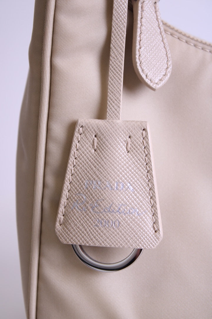 Beige Prada Nylon Mini RE 2000 Bag