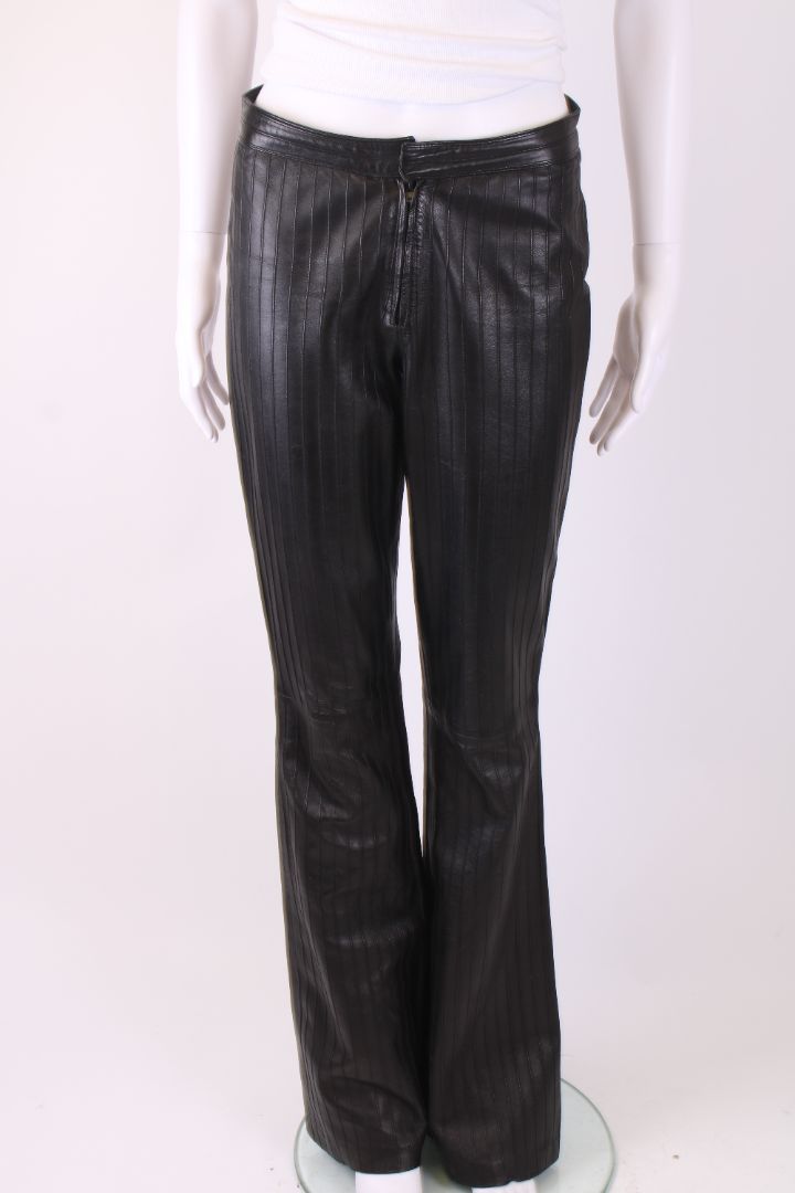 Gucci Tom Ford Leather Trousers Black 42