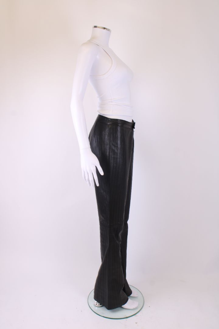 Gucci Tom Ford Leather Trousers Black 42