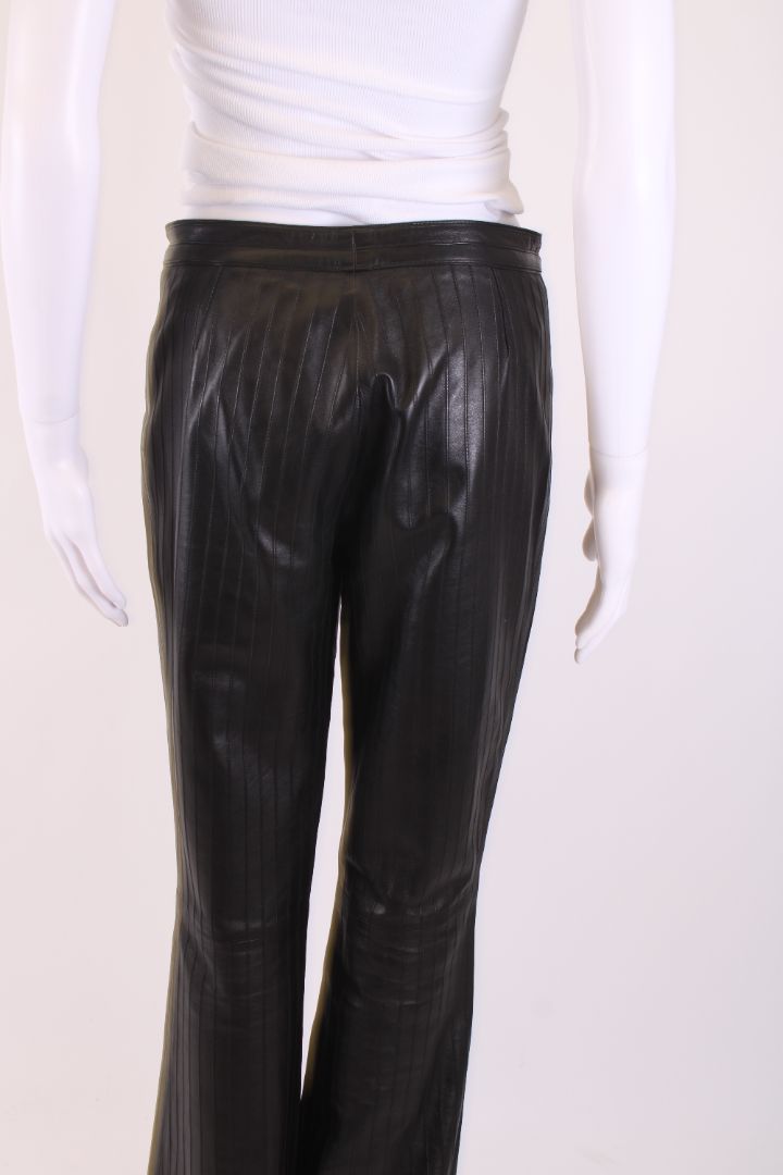 Gucci Tom Ford Leather Trousers Black 42