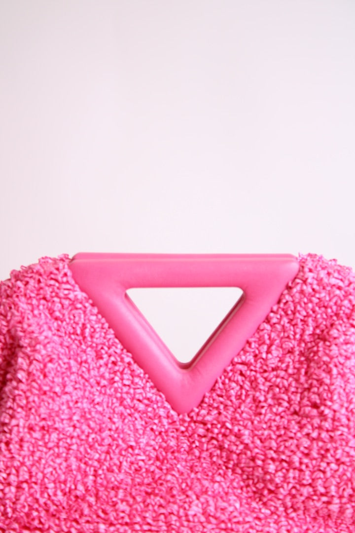 Bottega Veneta Point Clutch Bag Pink