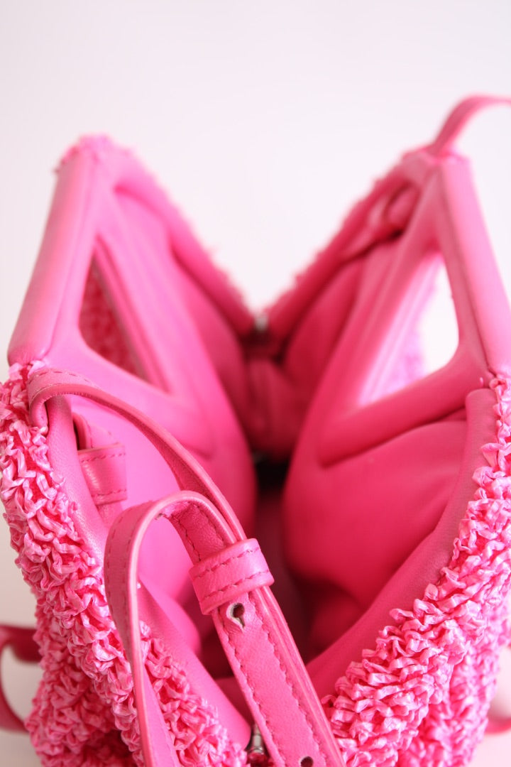 Bottega Veneta Point Clutch Bag Pink