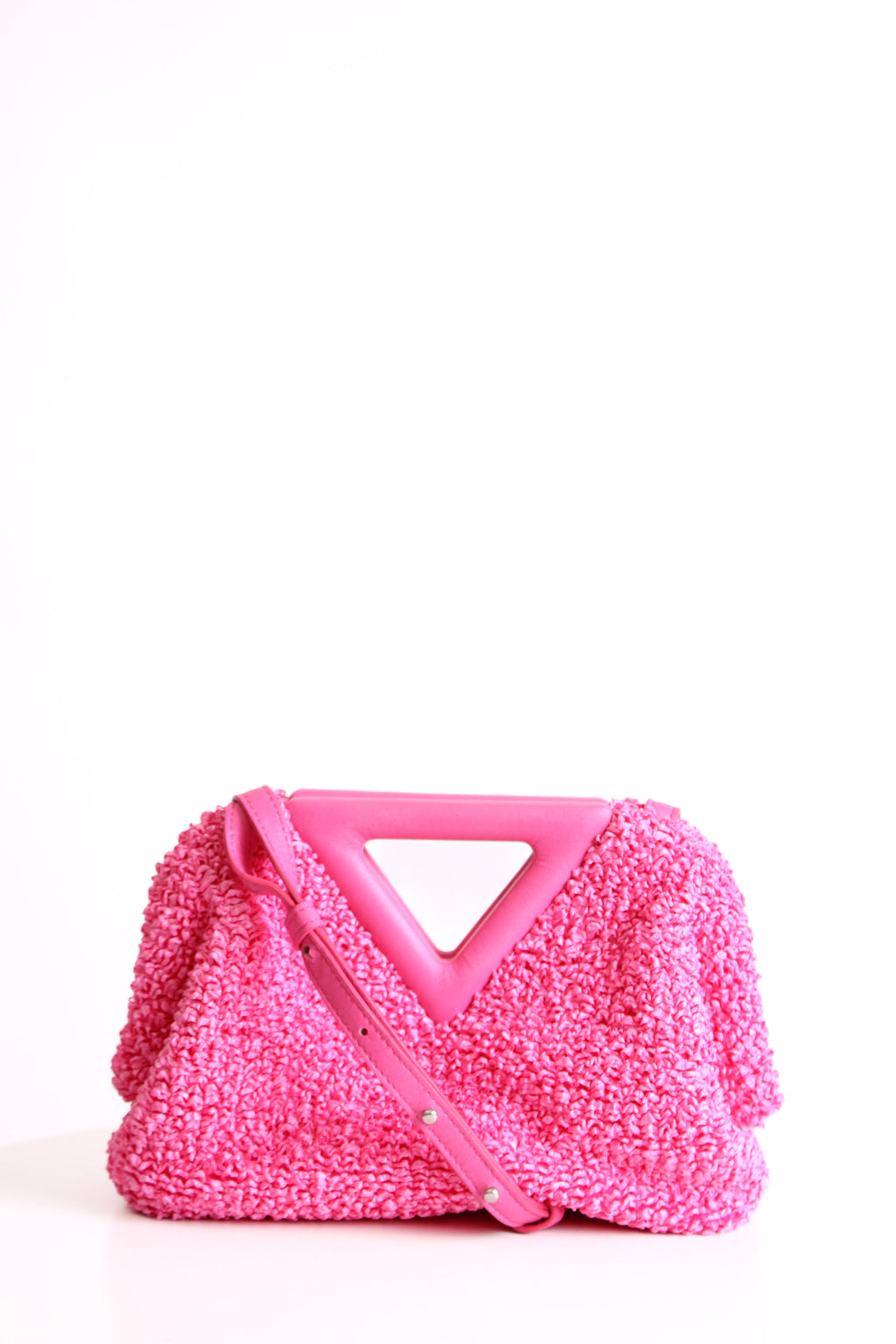 Bottega Veneta Point Clutch Bag Pink