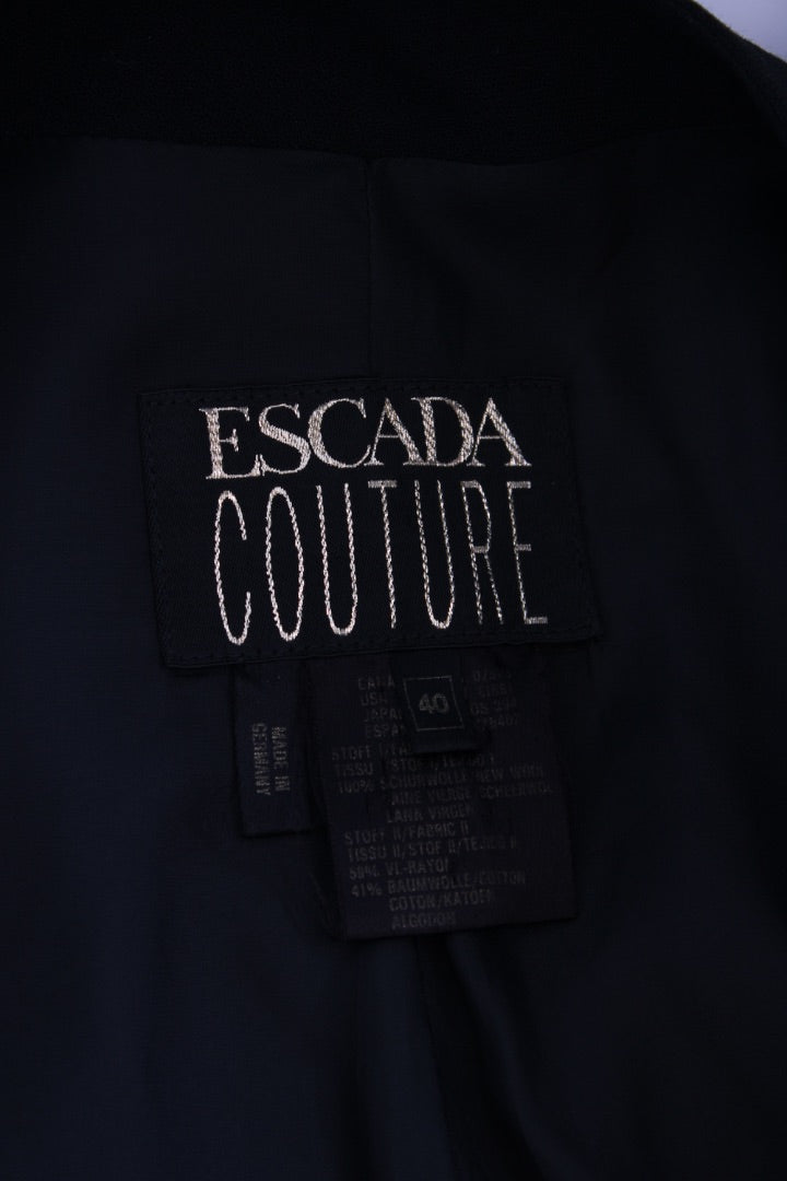Escada Contrasting Blouse Effect Jacket Black/ Cream 40