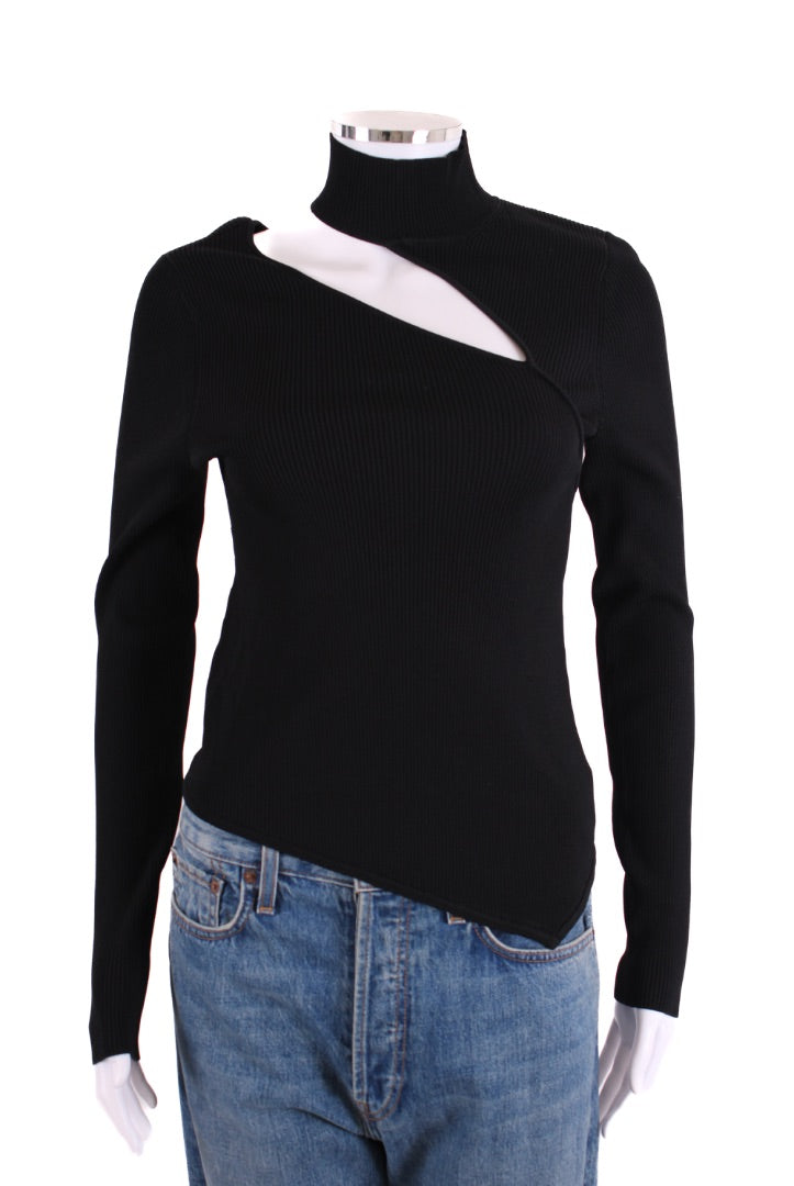 Cult Gaia Cut out Top Black M