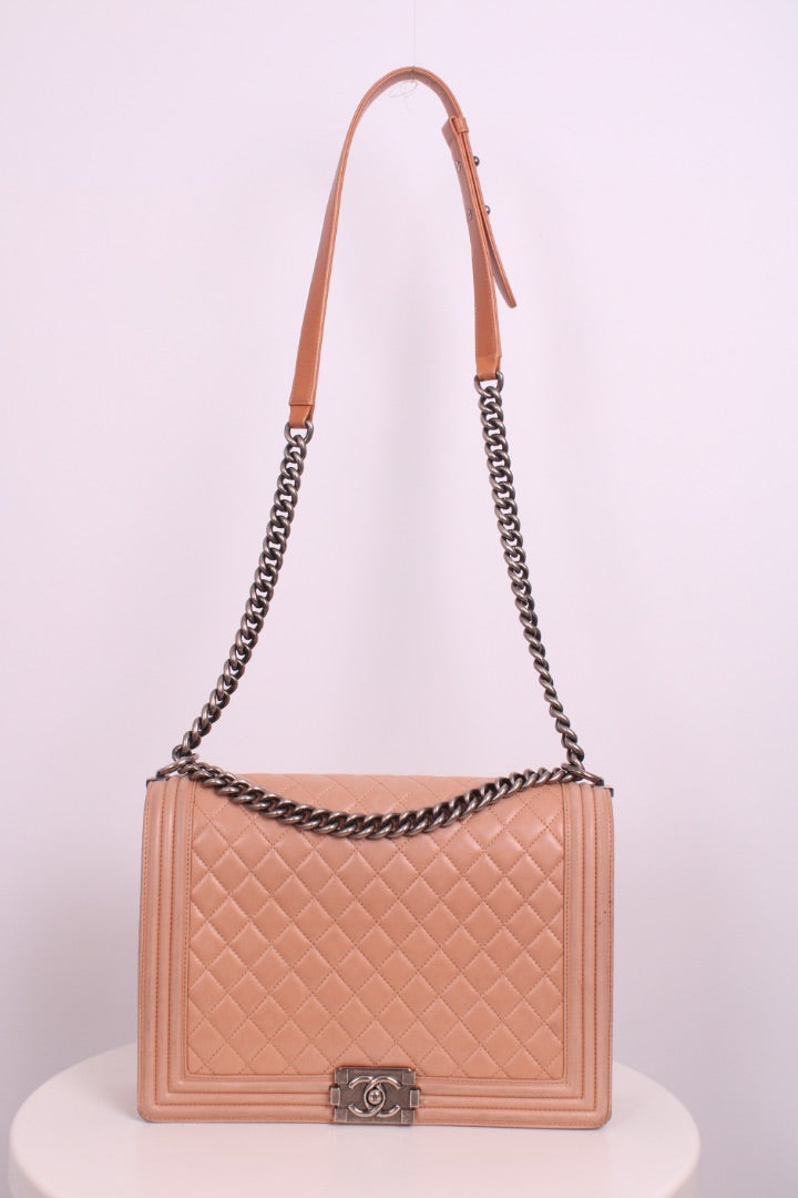 Chanel Large Boy Bag Nude Large