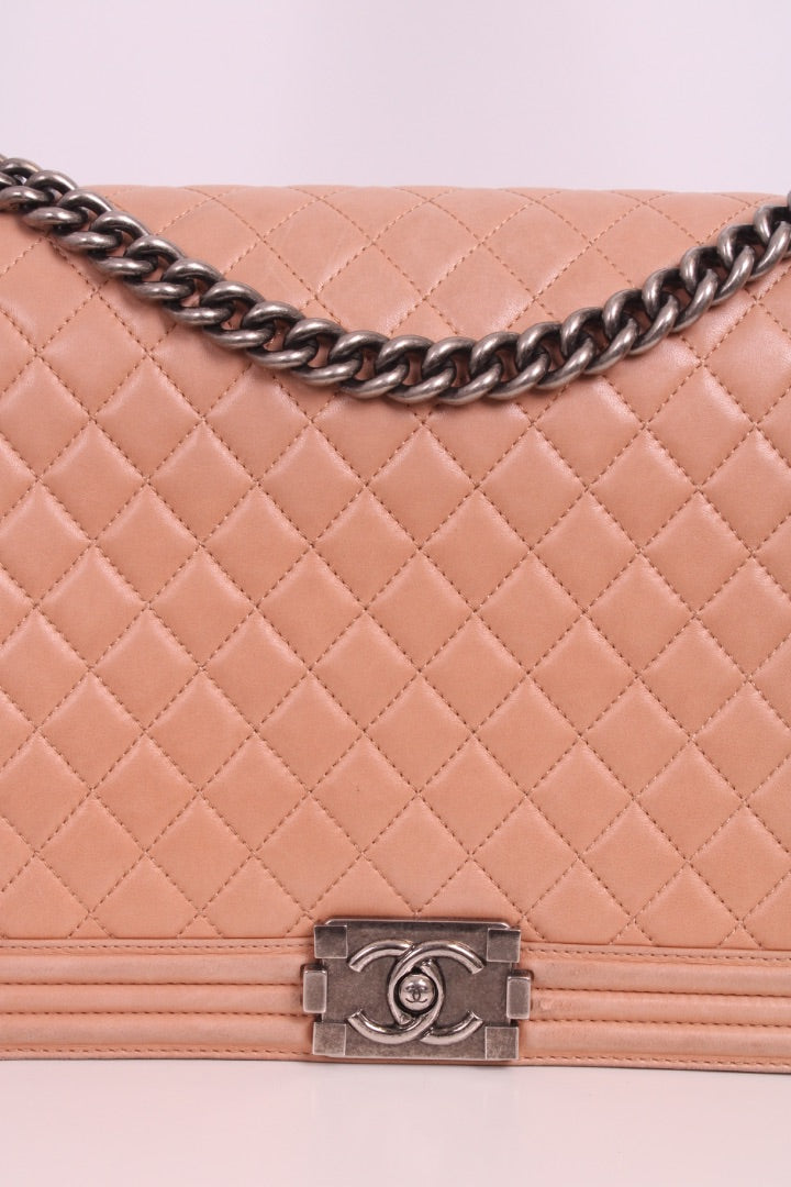 Chanel Large Boy Bag Nude Large