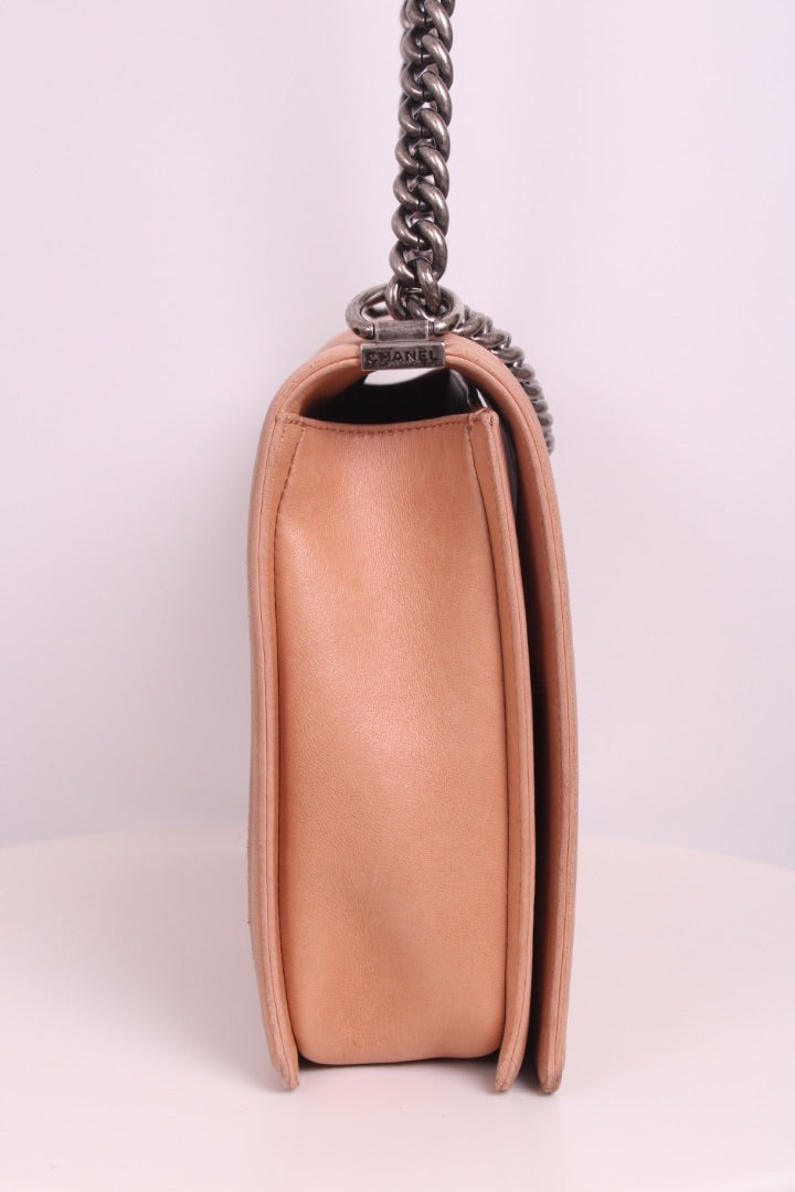 Chanel Large Boy Bag Nude Large
