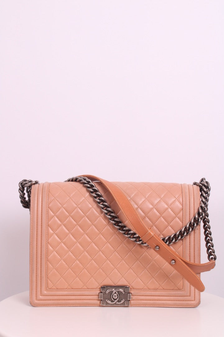 Chanel Large Boy Bag Nude Large