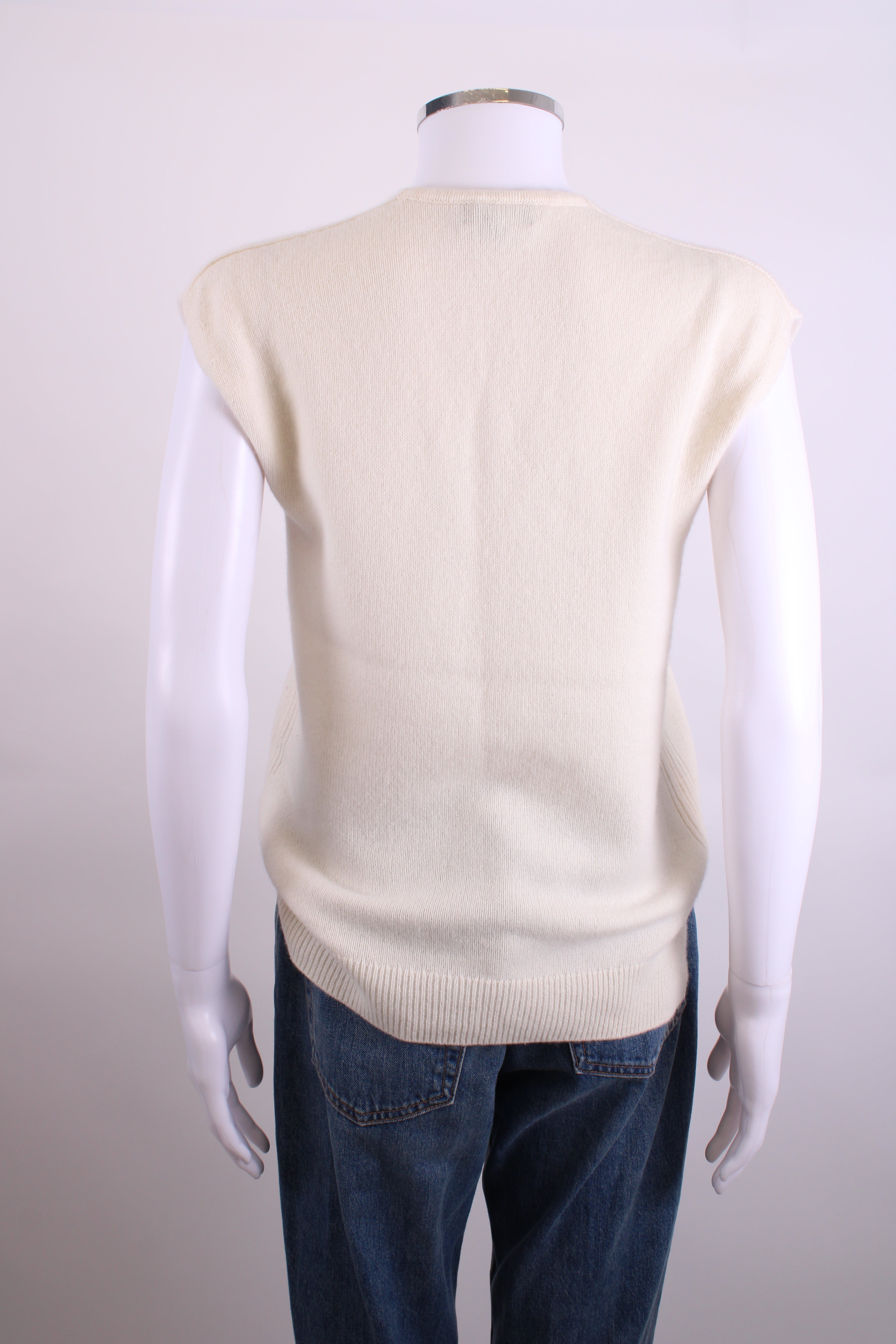 ME+EM S/S V Neck Jumper Cream M