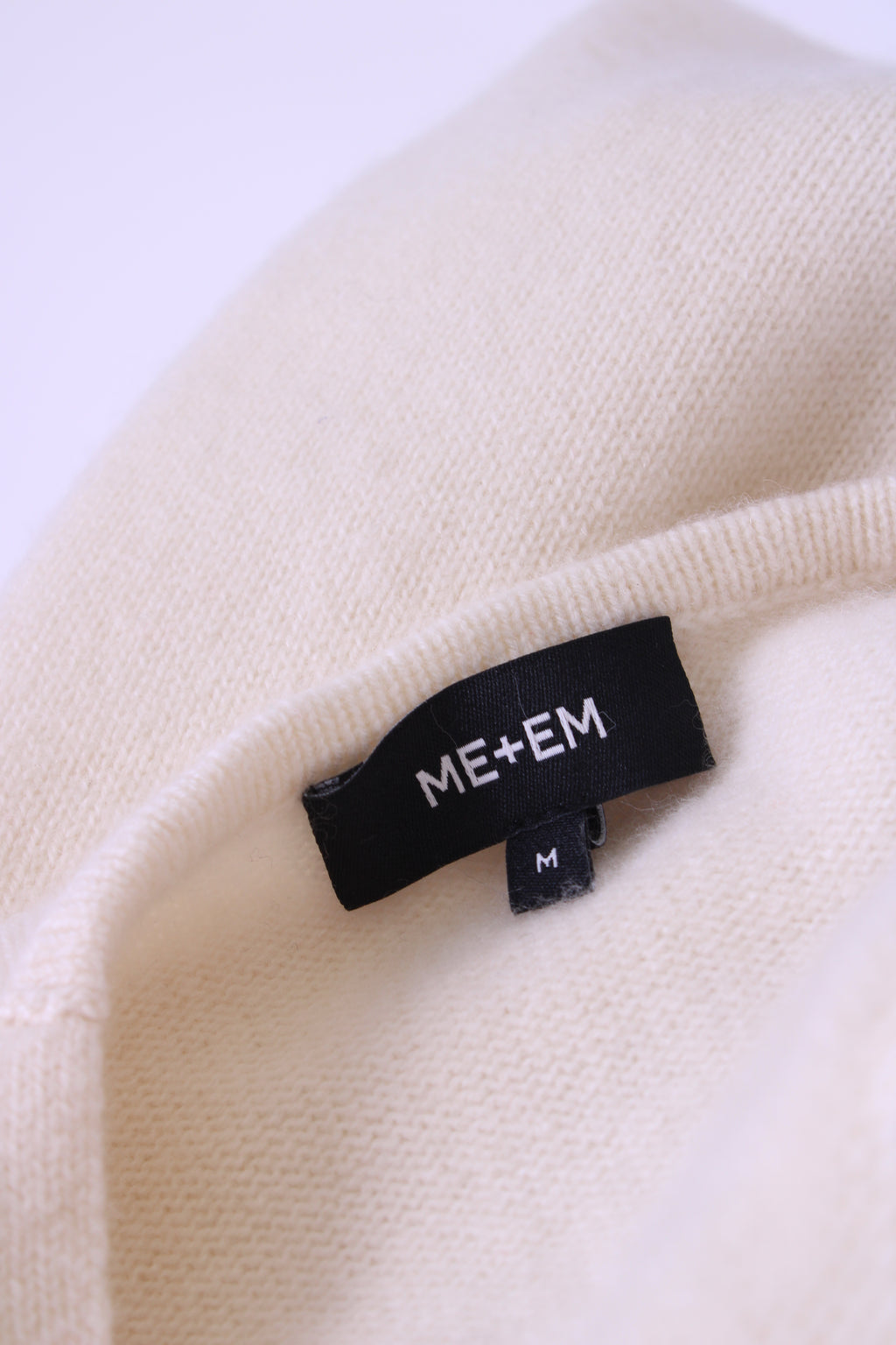 ME+EM S/S V Neck Jumper Cream M