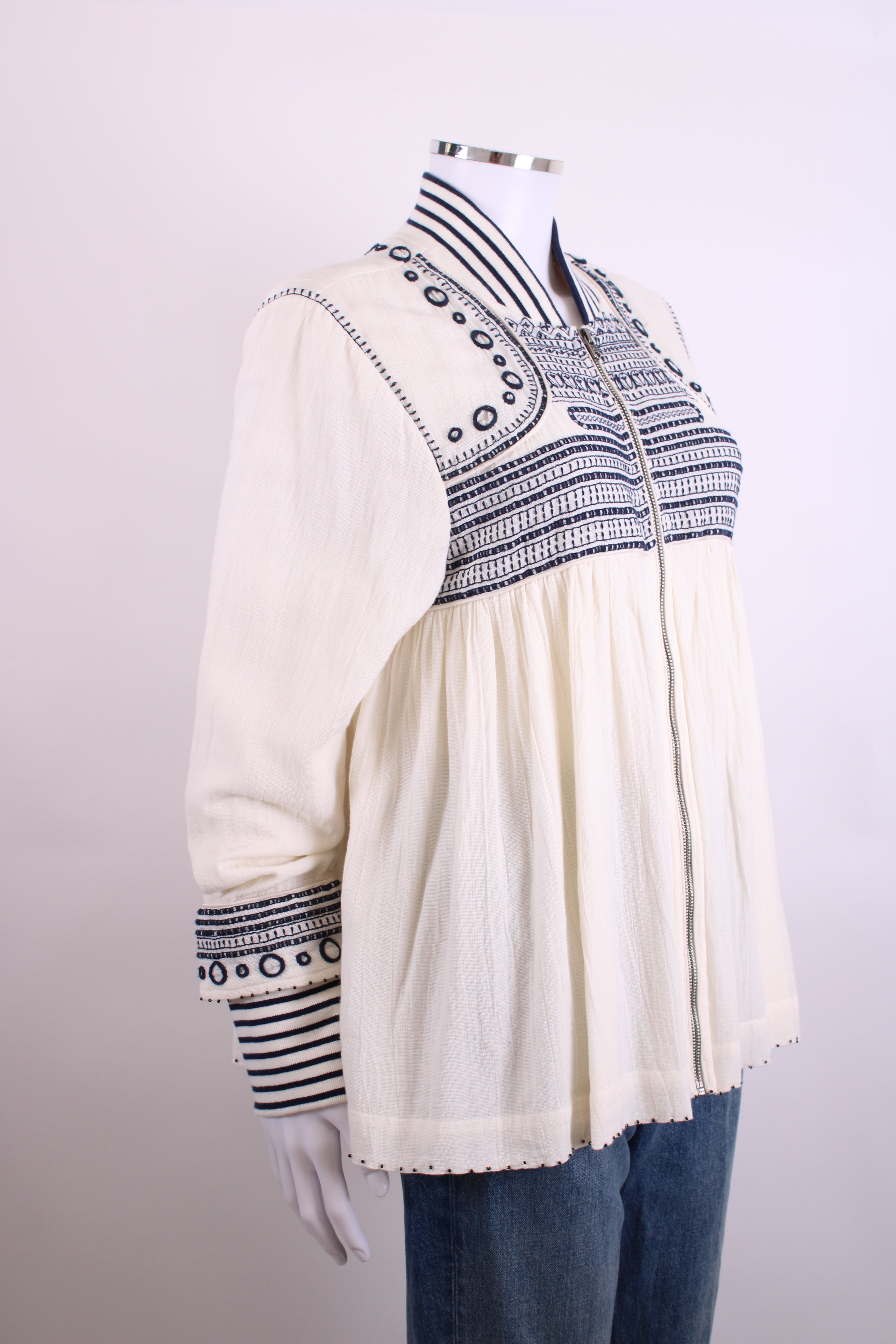 Scotch & Soda L/S Embroidered Jacket Cream/ Navy 12