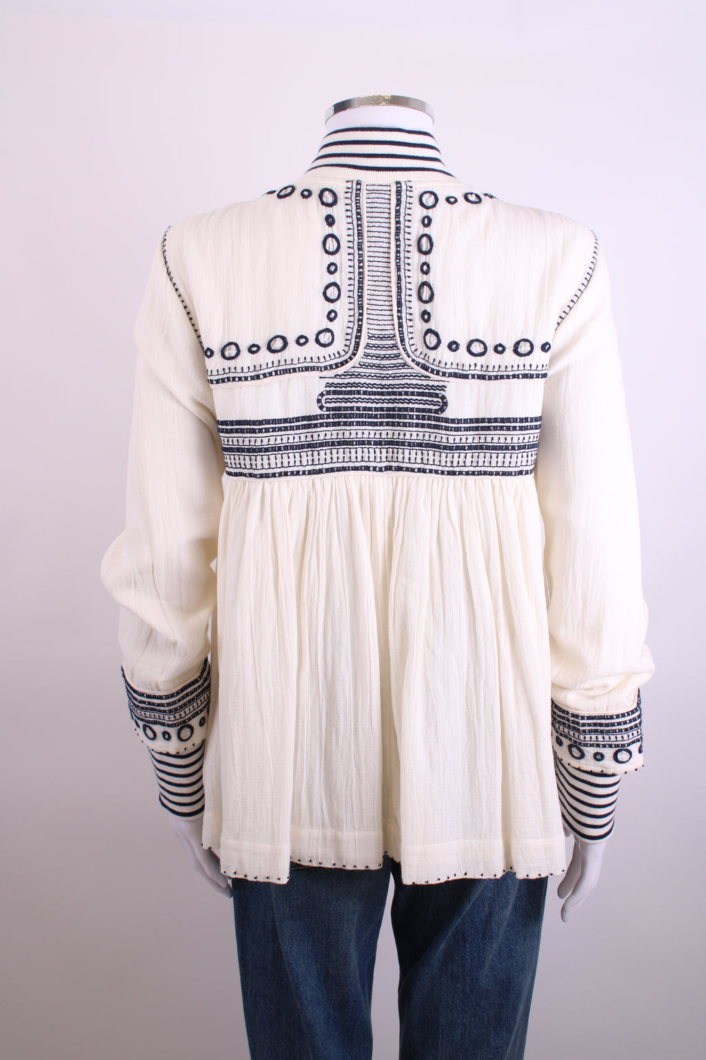 Scotch & Soda L/S Embroidered Jacket Cream/ Navy 12