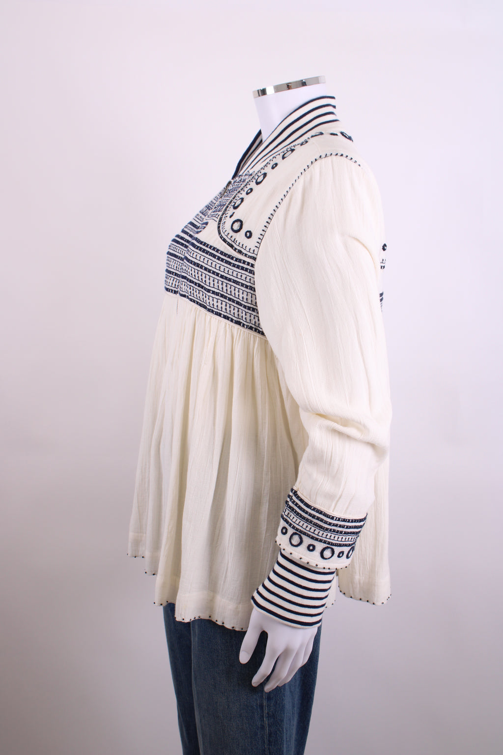 Scotch & Soda L/S Embroidered Jacket Cream/ Navy 12