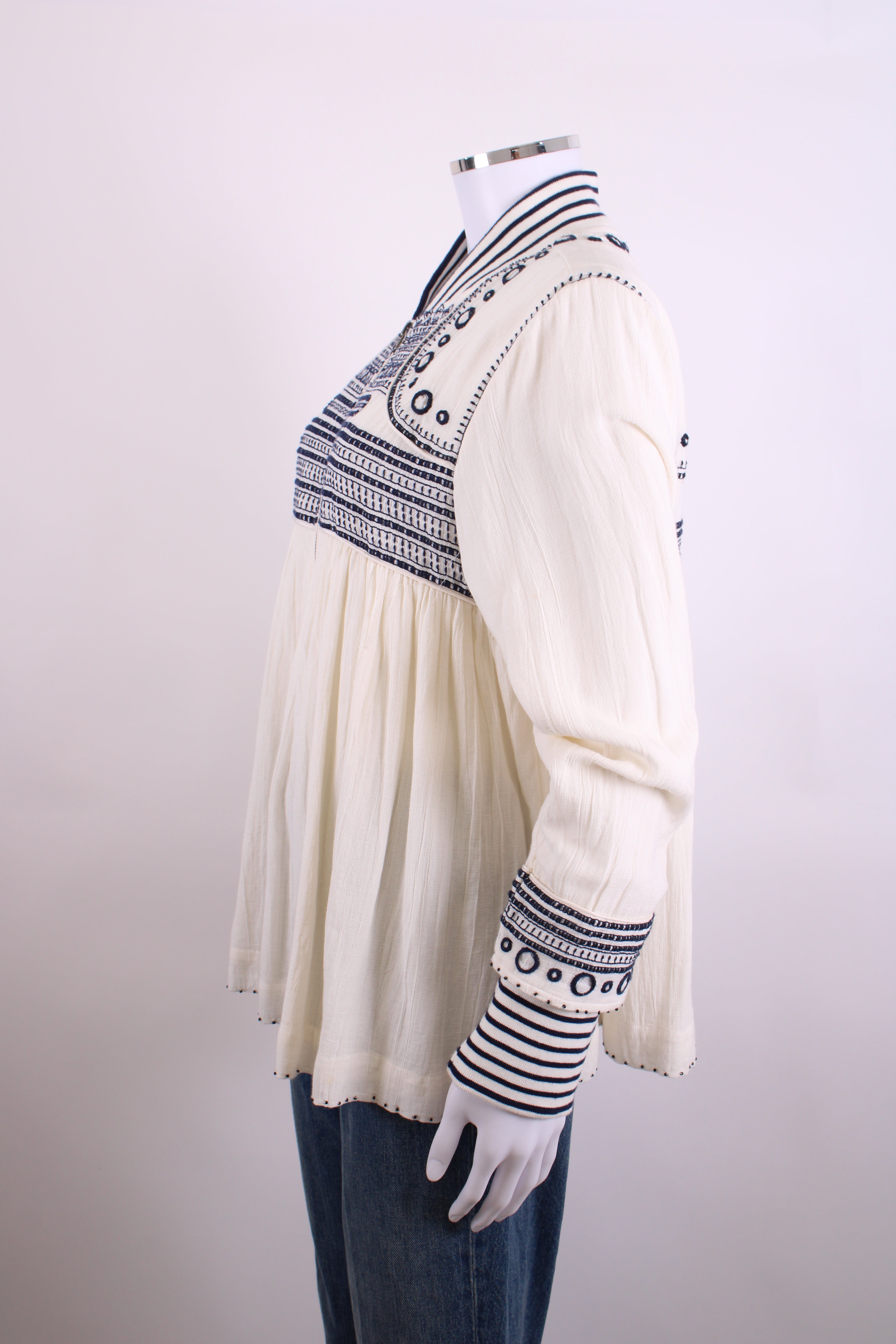 Scotch & Soda L/S Embroidered Jacket Cream/ Navy 12