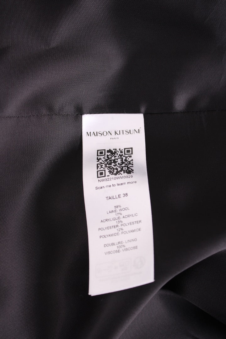 Maison Kitsune Herringbone Jacket Khaki/ Black 10