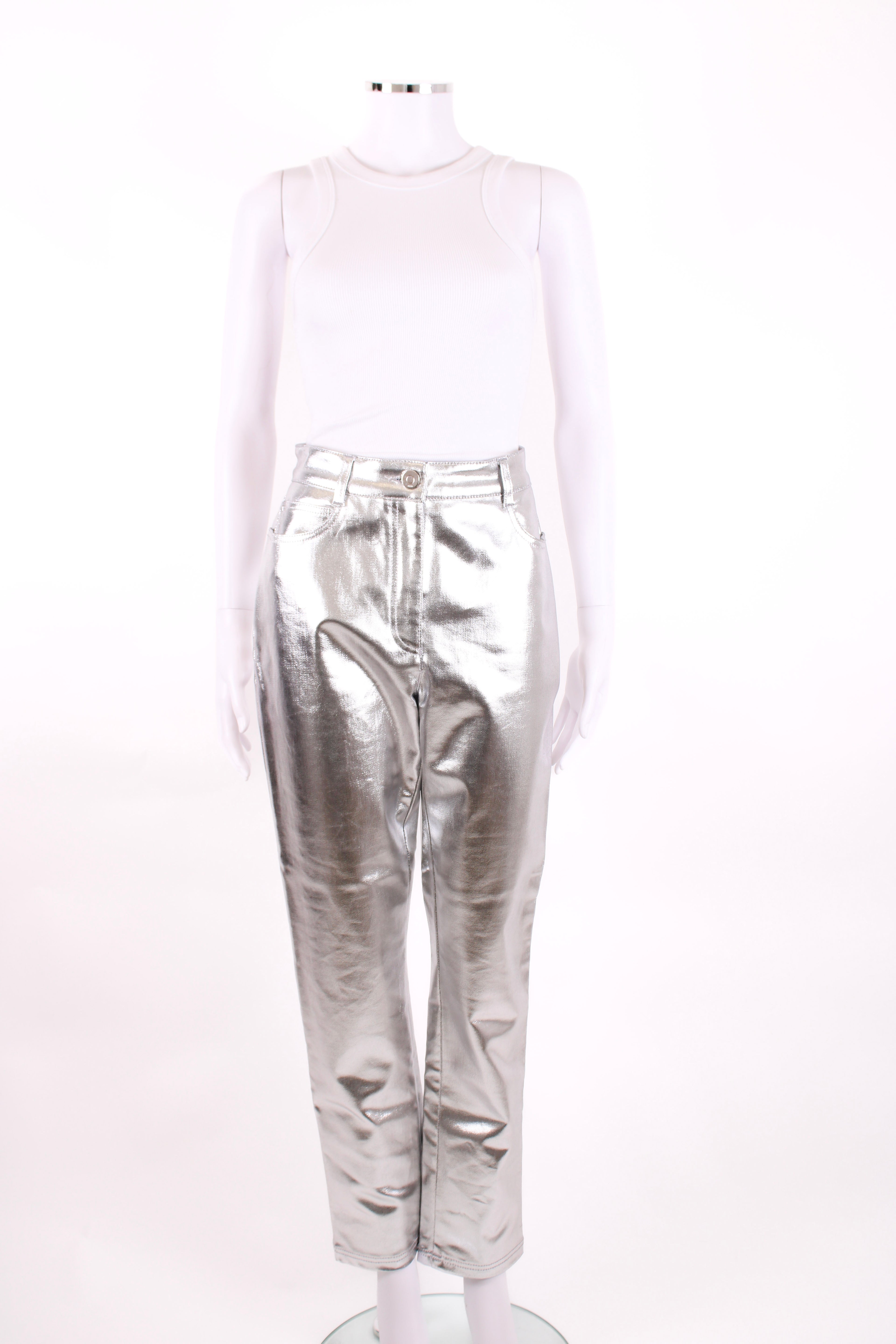 Fendi Trousers Silver 44
