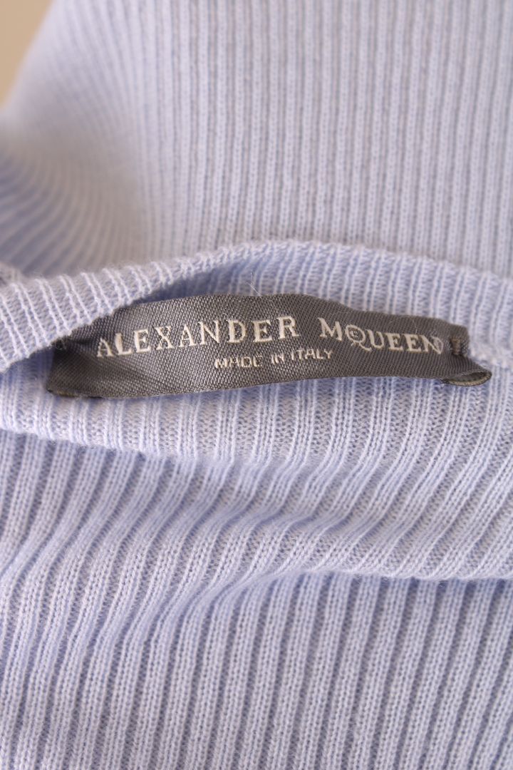 Alexander McQueen L/S Ruffle Cardigan Blue/ Cream S