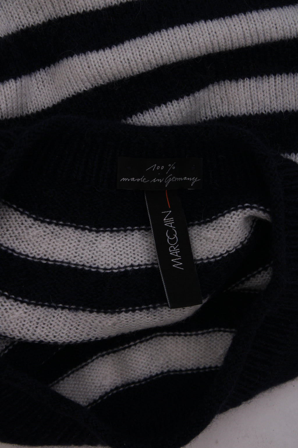 MarcCain L/S Stripe Jumper Navy/ White 8