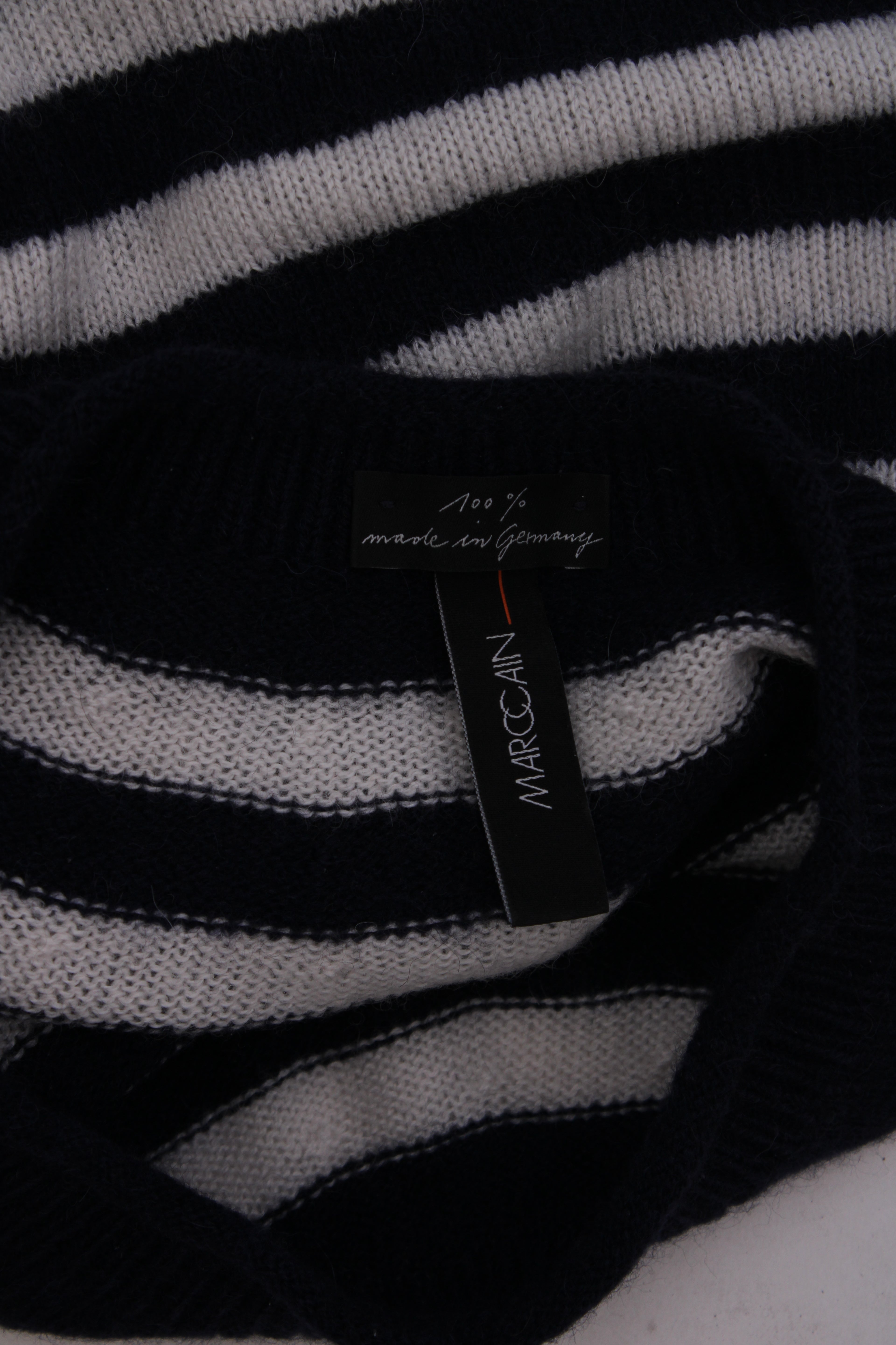 MarcCain L/S Stripe Jumper Navy/ White 8