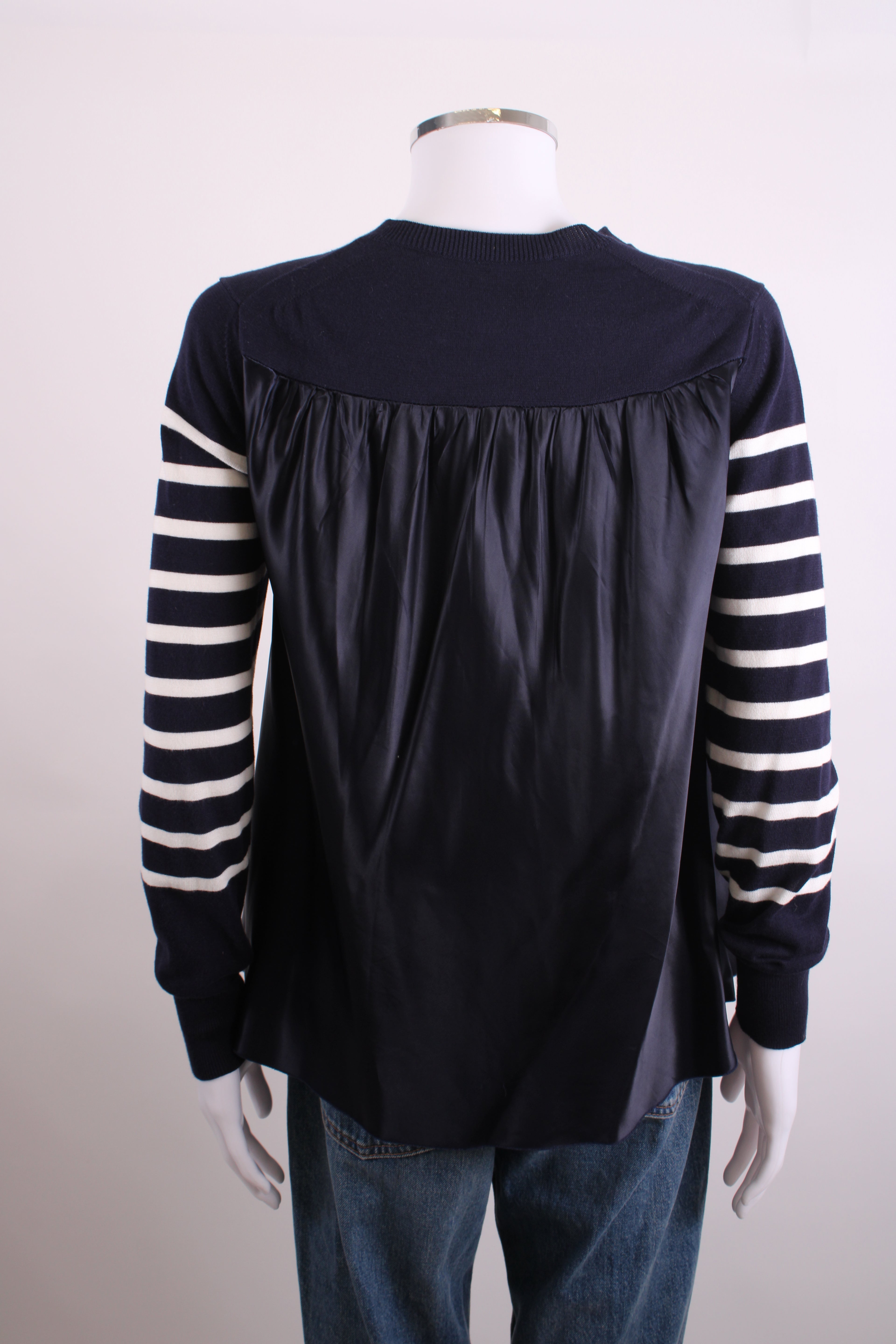 Sacai Luck L/S Stripe Cardigan Navy/ White 12