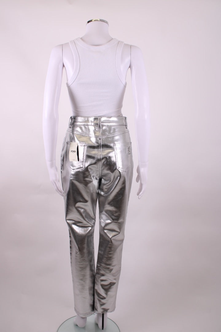 Fendi Trousers Silver 44