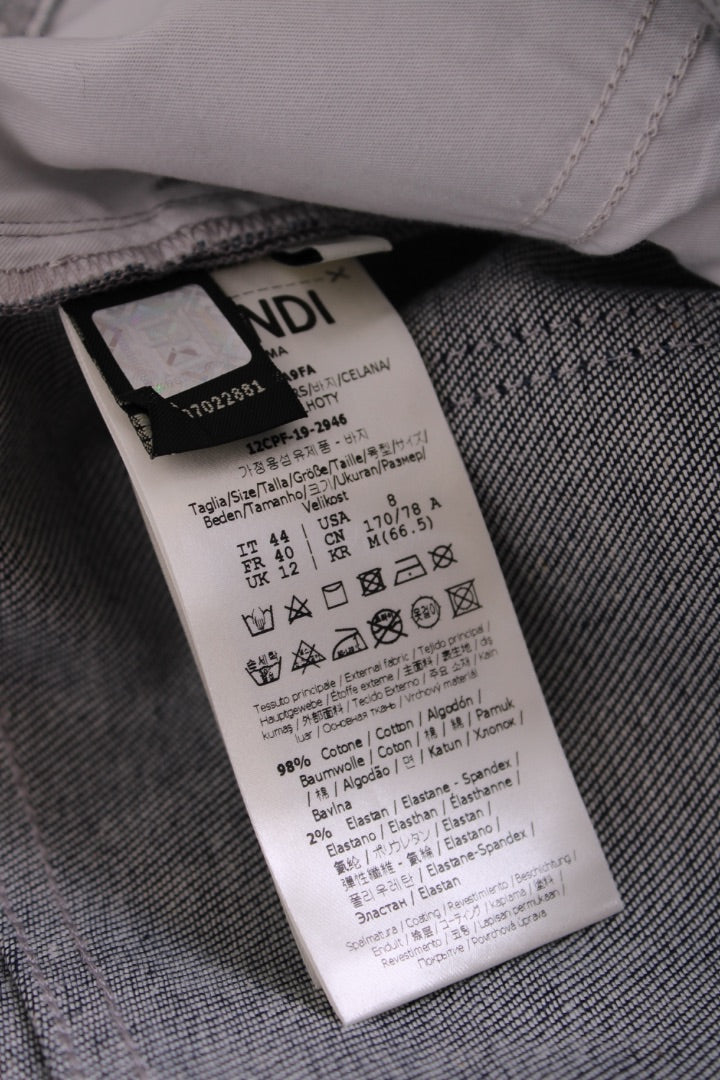 Fendi Trousers Silver 44