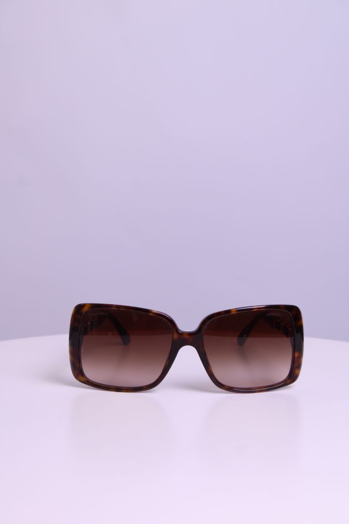 Chanel Chain Sunglasses Brown