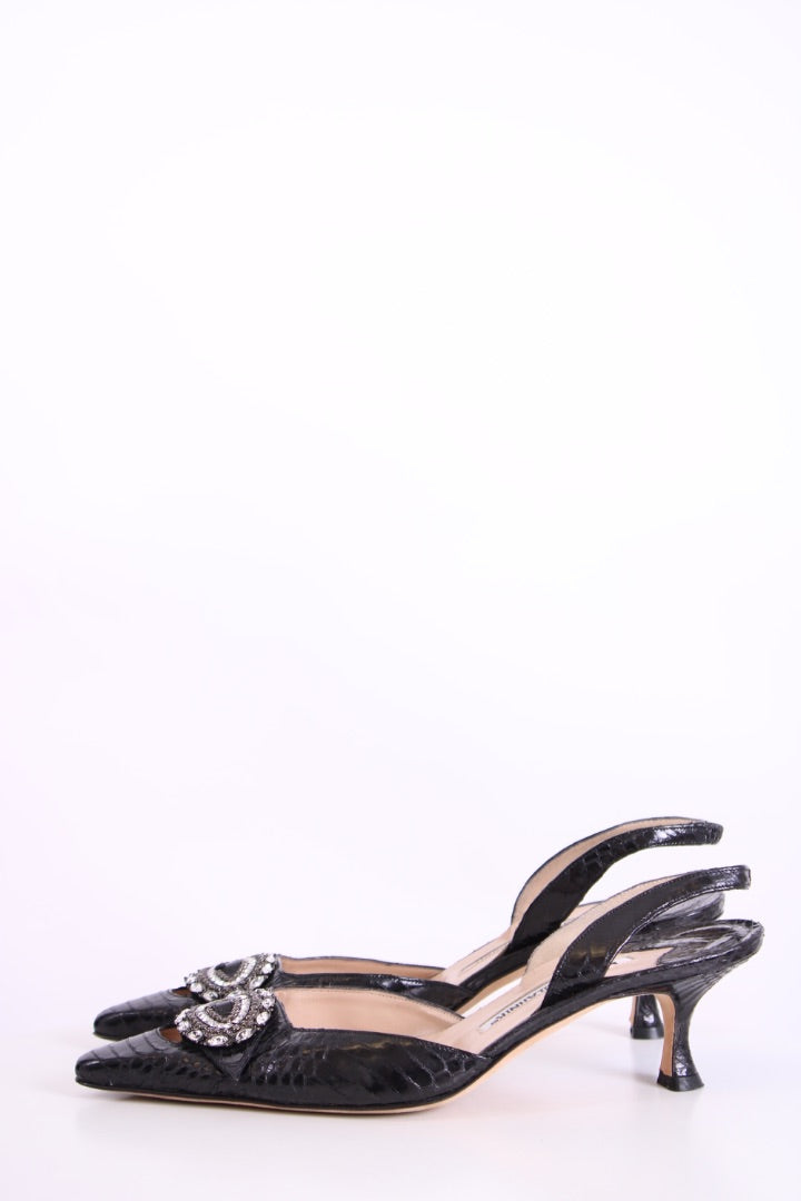 Manolo Blahnik Shoes sling back Black 37