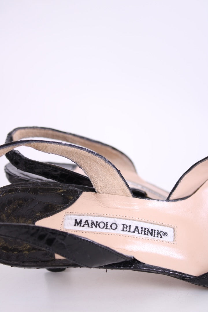 Manolo Blahnik Shoes sling back Black 37