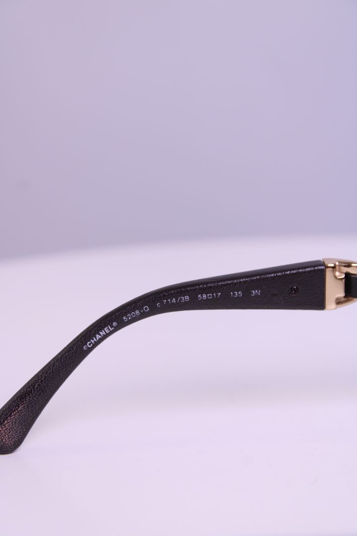 Chanel Chain Sunglasses Brown