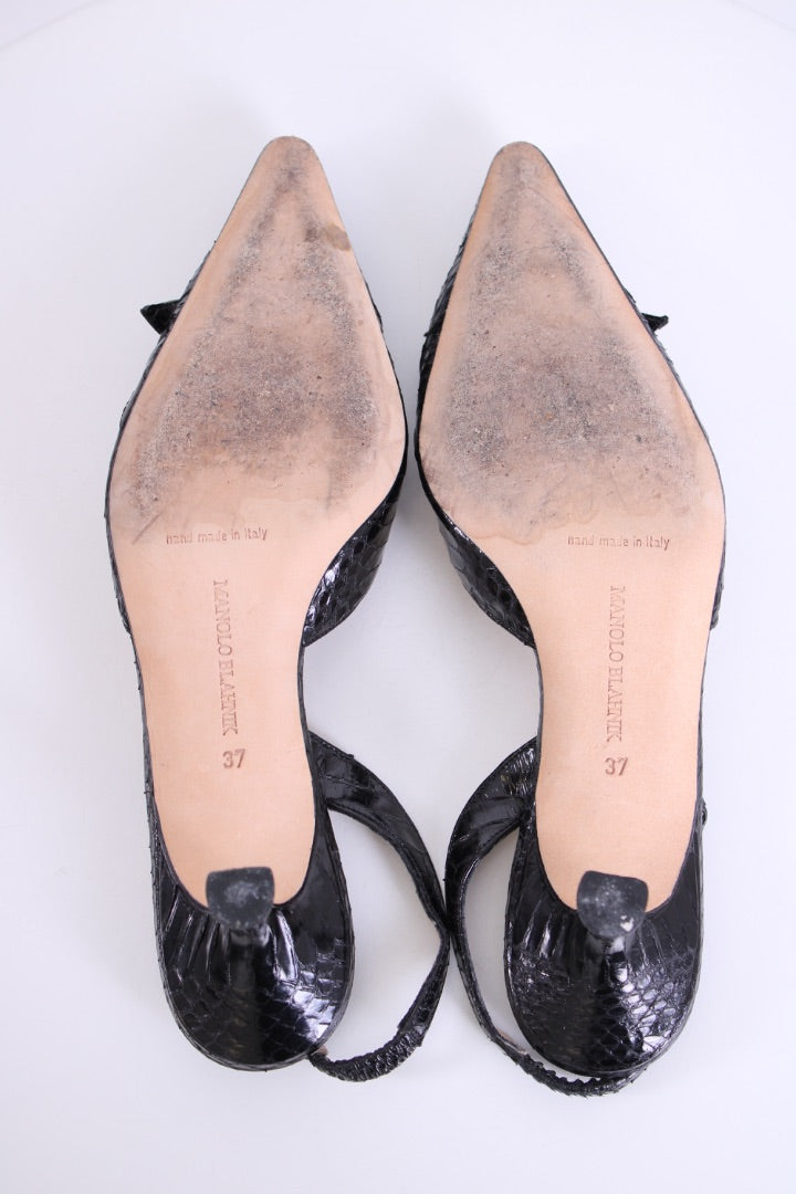 Manolo Blahnik Shoes sling back Black 37
