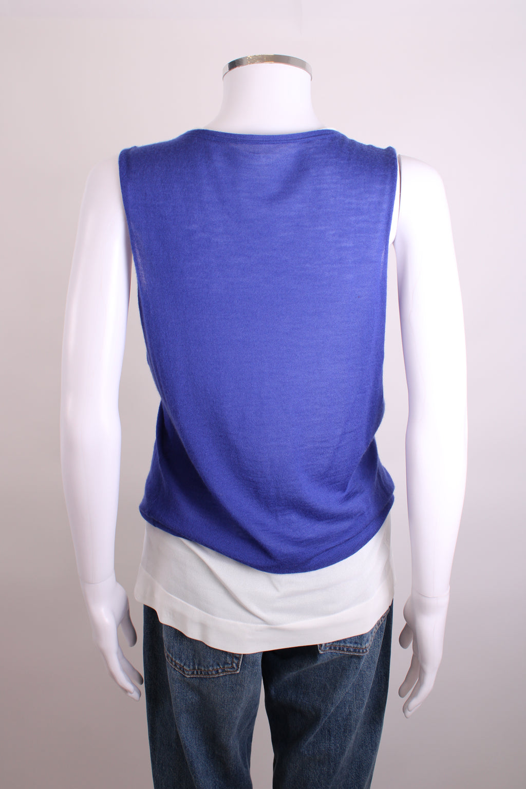 Gucci S/S Layered Knit Top Blue/ White M