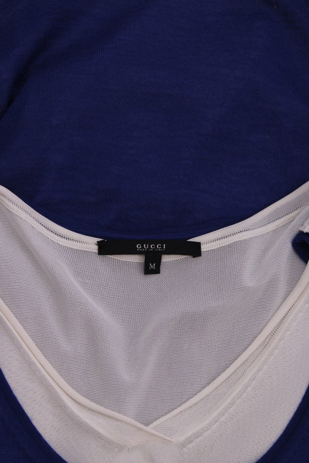 Gucci S/S Layered Knit Top Blue/ White M