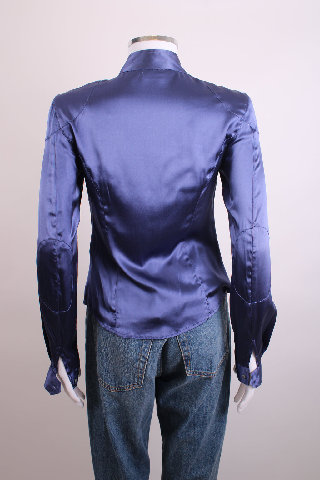 Belstaff L/S Buckle Collar Zip Shirt Navy M