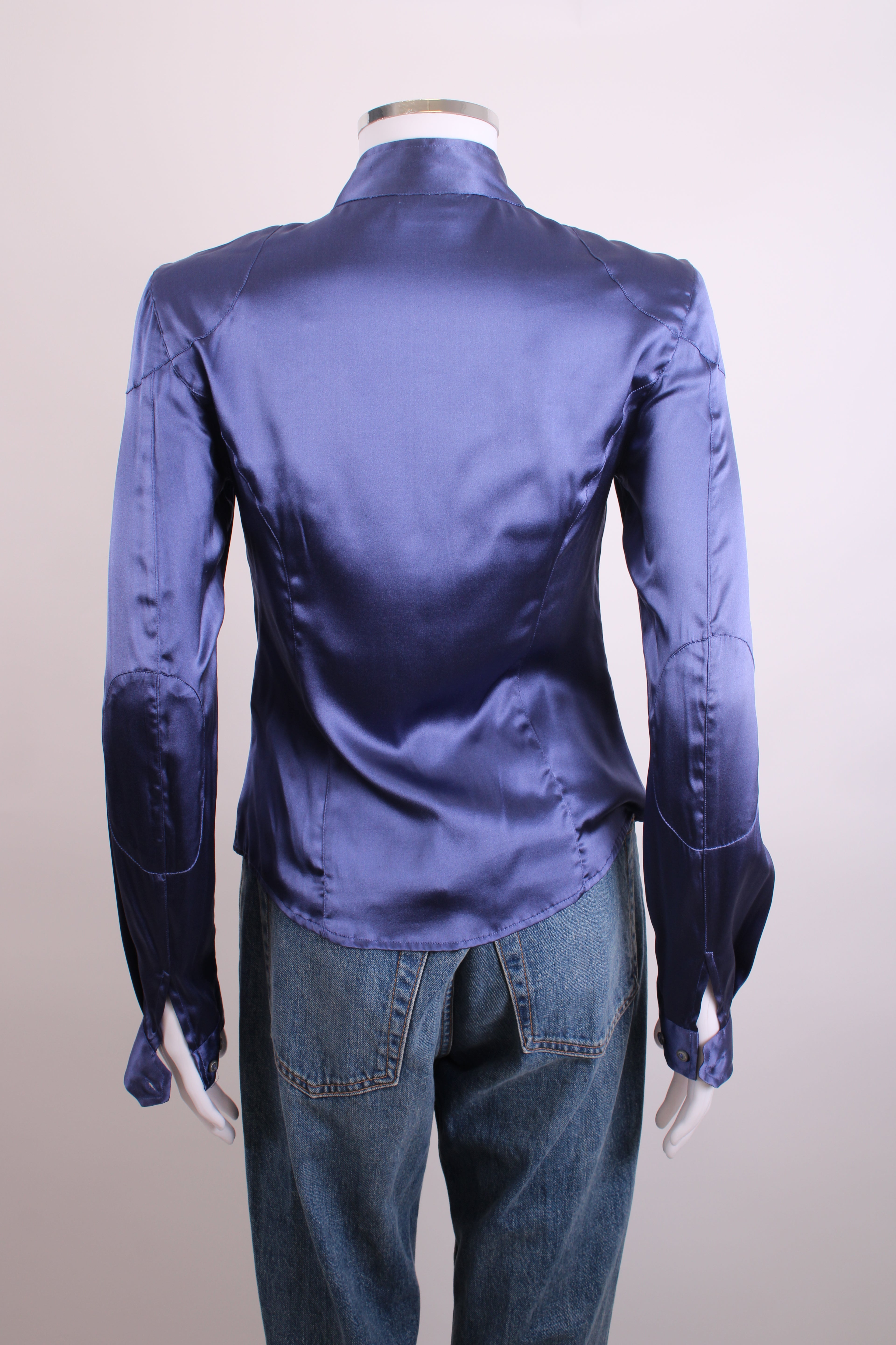 Belstaff L/S Buckle Collar Zip Shirt Navy M