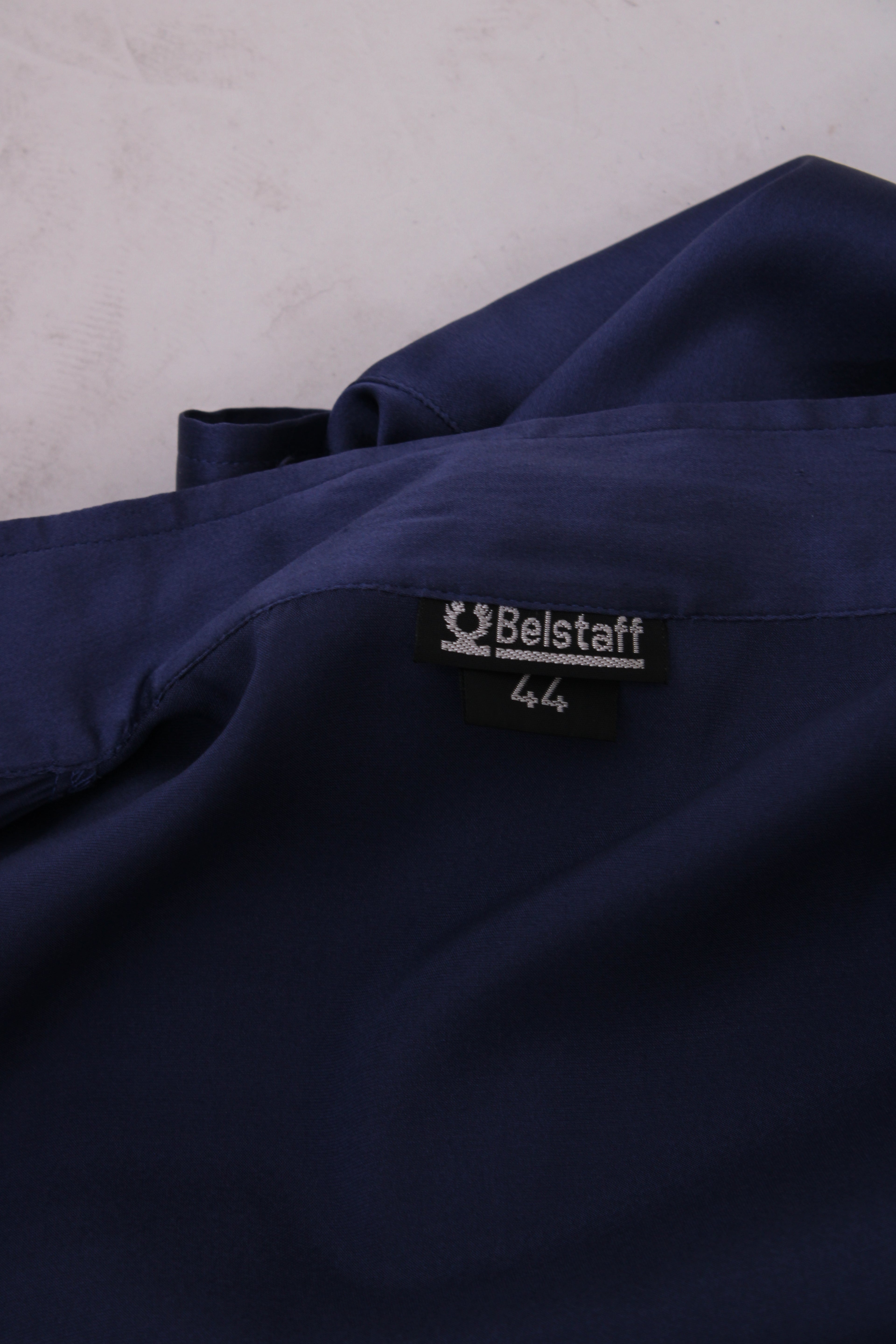 Belstaff L/S Buckle Collar Zip Shirt Navy M