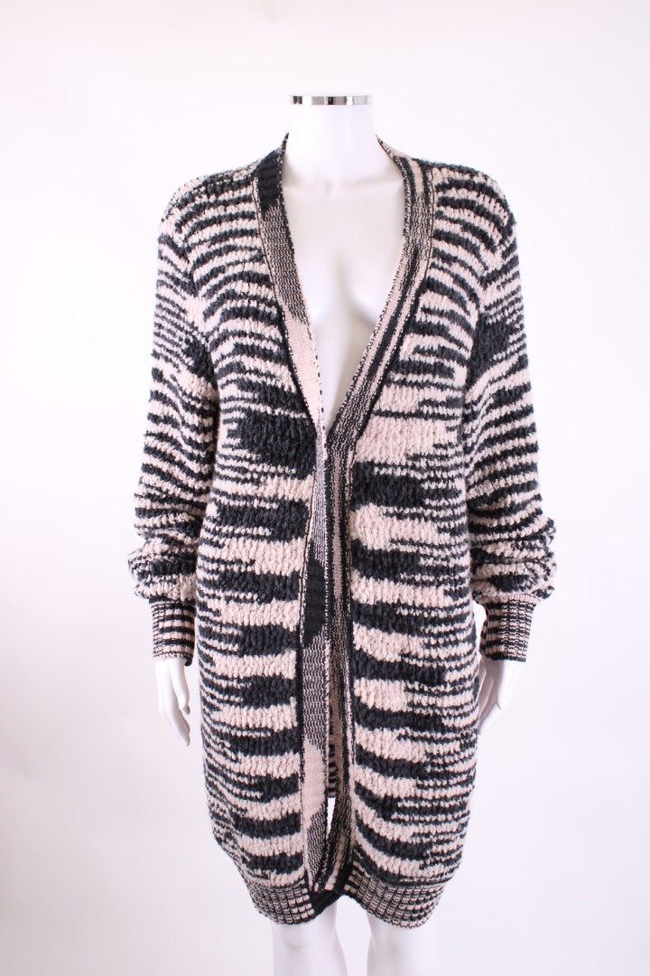 Missoni Cardigan/ Pom Pom Hat Co-ord Light Pink/ Grey M