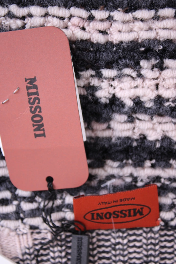 Missoni Cardigan/ Pom Pom Hat Co-ord Light Pink/ Grey M