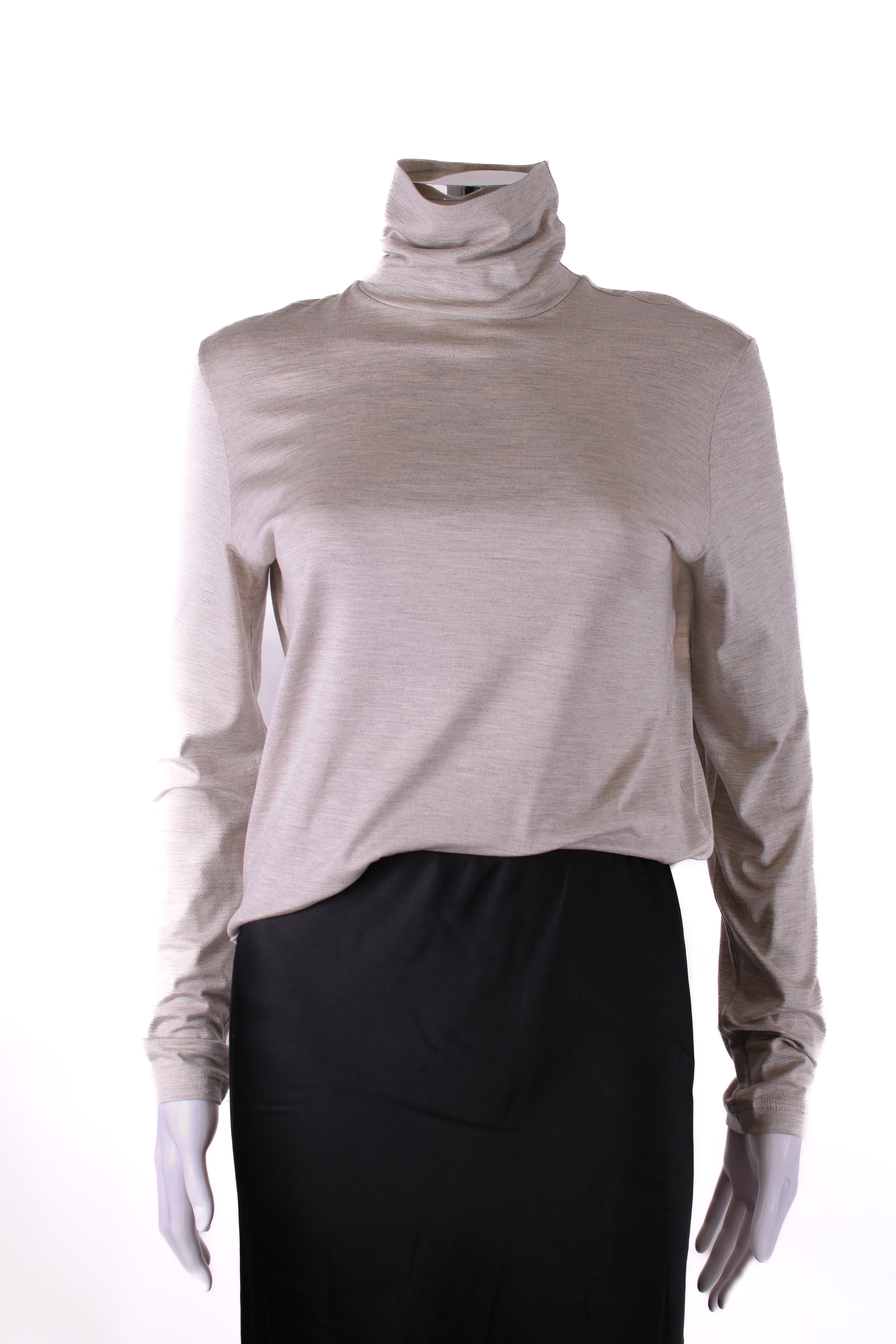 Hermes L/S Turtle Neck Top Grey 10