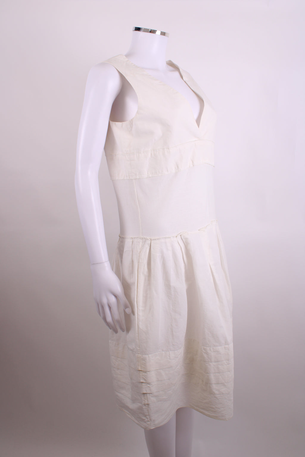 Marni S/S V Neck Dress White 10