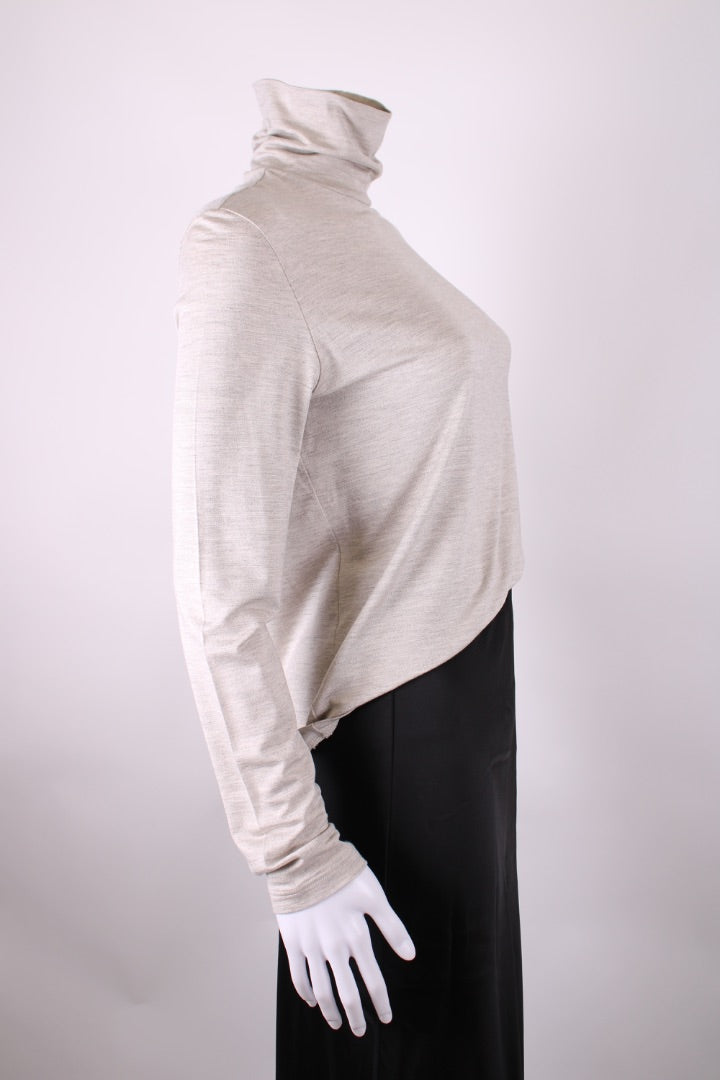 Hermes L/S Turtle Neck Top Grey 10