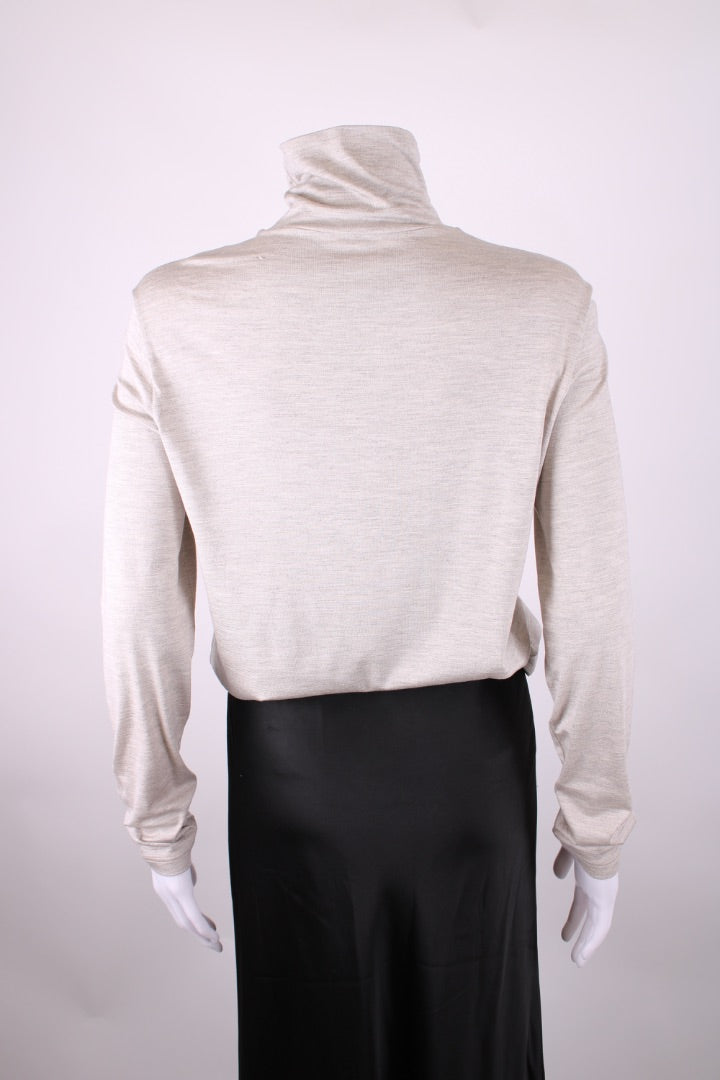 Hermes L/S Turtle Neck Top Grey 10