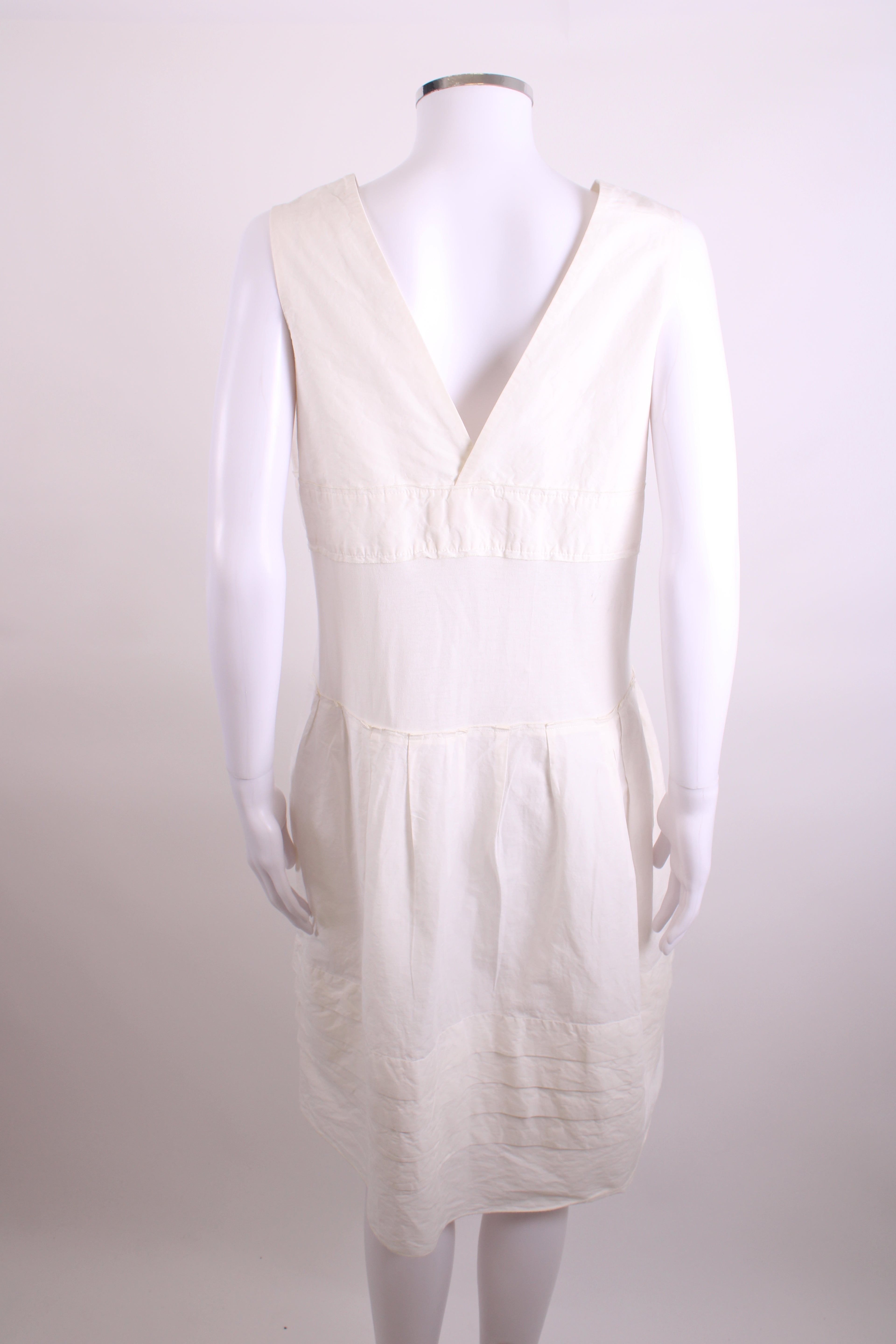 Marni S/S V Neck Dress White 10