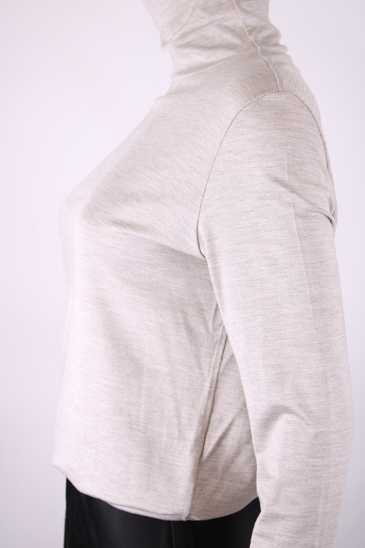 Hermes L/S Turtle Neck Top Grey 10