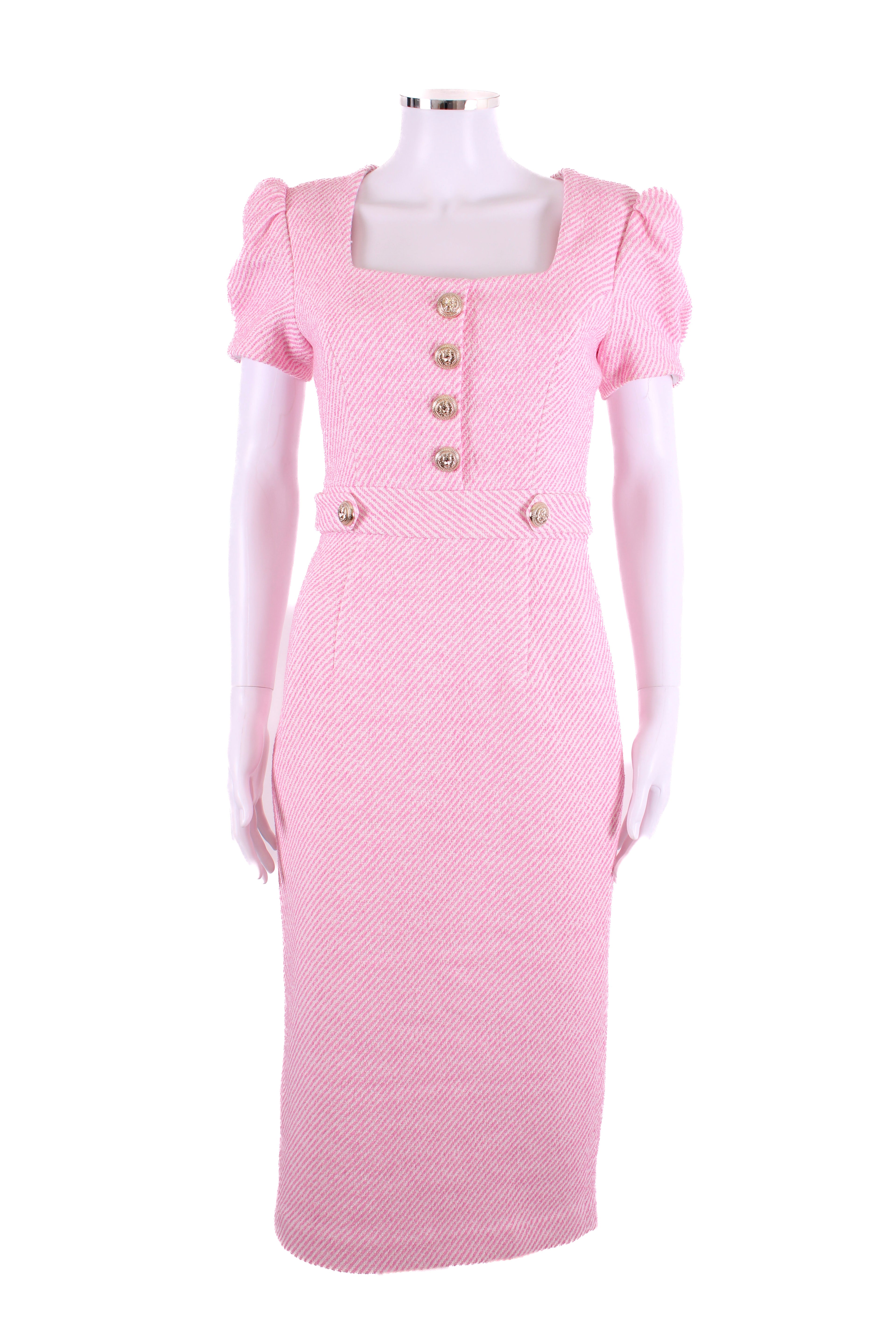 Rebecca Vallance S/S Stripe Dress Pink/ White 8