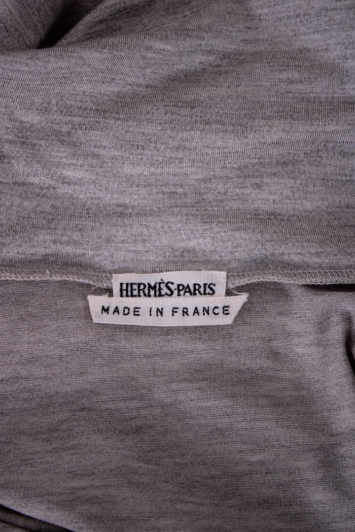 Hermes L/S Turtle Neck Top Grey 10