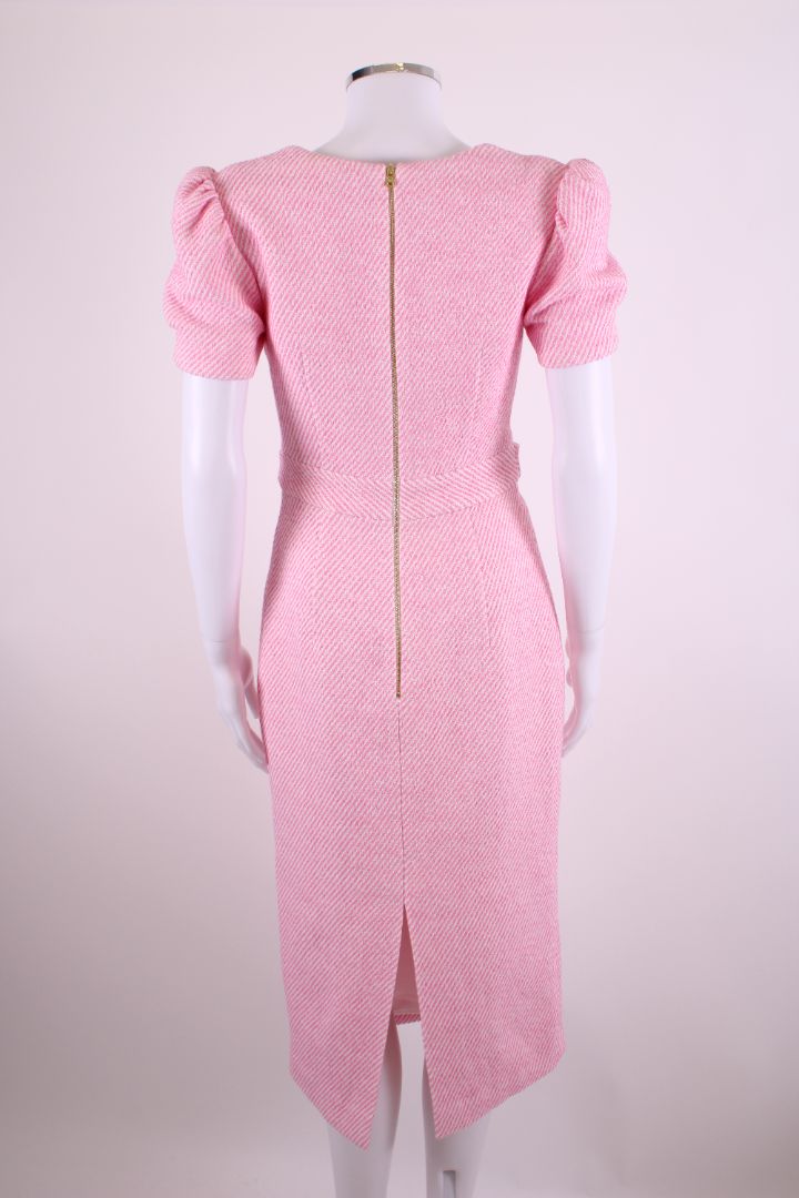 Rebecca Vallance S/S Stripe Dress Pink/ White 8